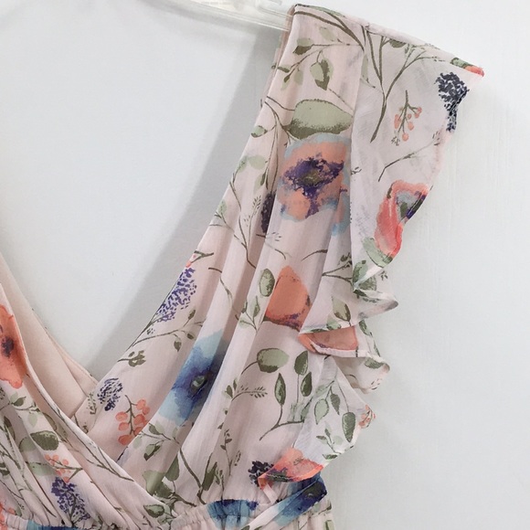 Jessica Simpson Maternity V-Neck Floral Flowy Dress Size S EXCELLENT Condition - Picture 3 of 8